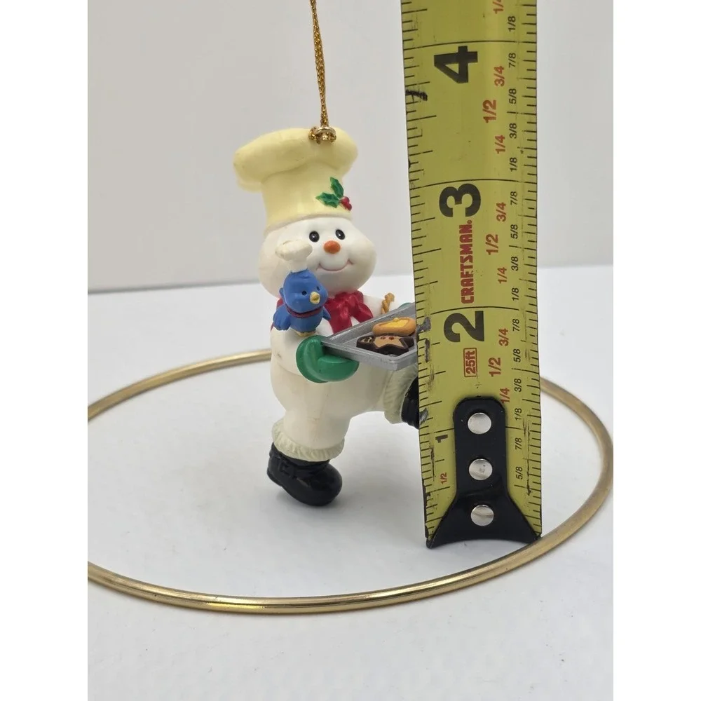 VTG 1997 Mistletoe Magic Snowman Baker Christmas Ornament Cookies‎ Bird 3.5